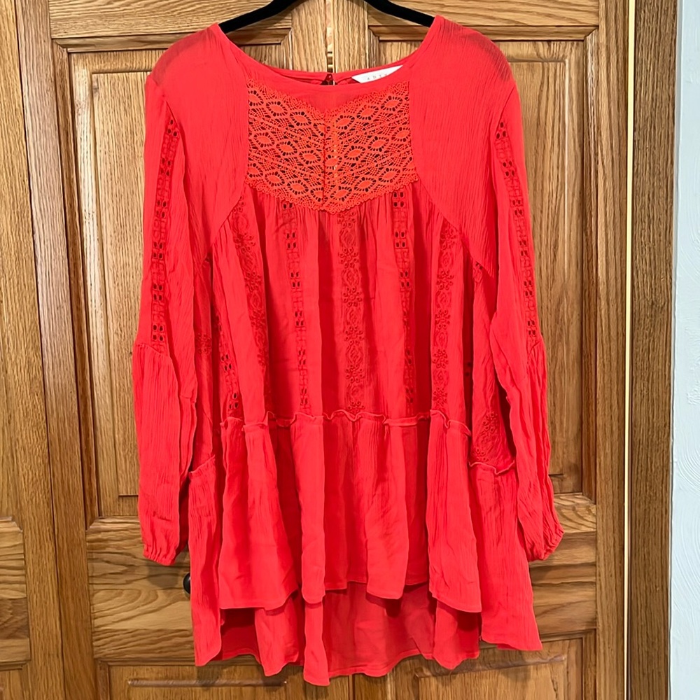 Ladies beautiful orange peasant top